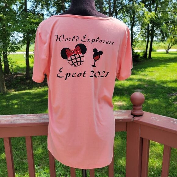 Ladies Custom Tshirt,Disney theme Epcot 2021, sz Large - Picture 4 of 11